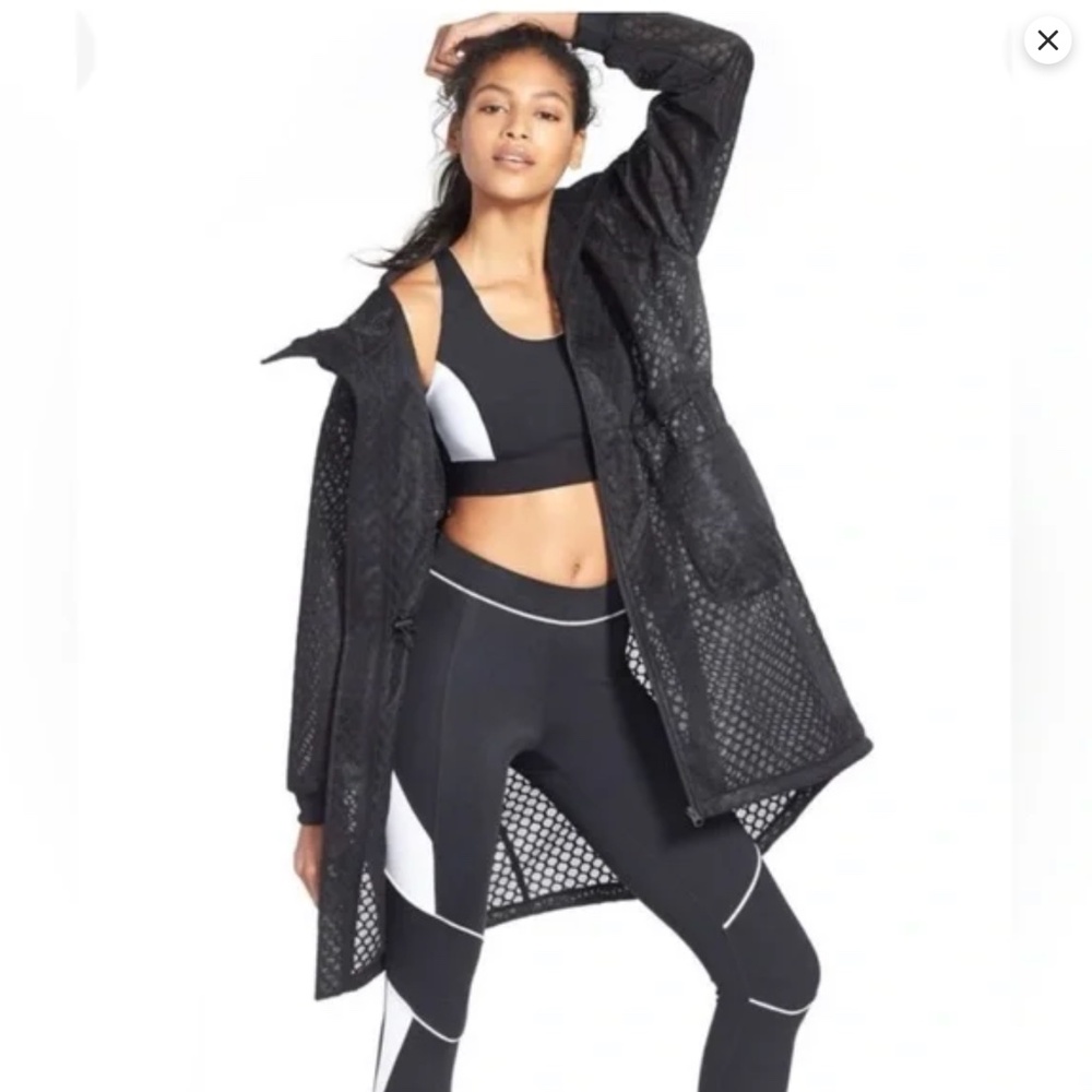 Ivy Park Black Hexagon Mesh Jacket - Free Shipping